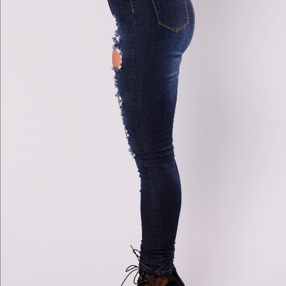 Olivia Rose Skinny Jeans Dark Denim - Picture 3 of 3
